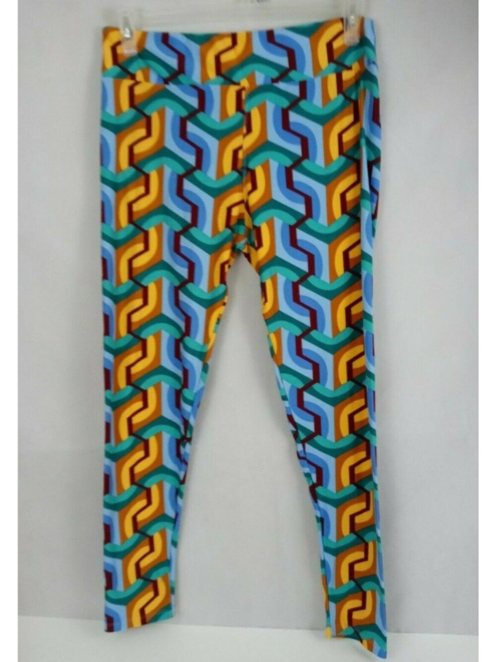 LuLaRoe Tall & Curvy Leggings With Multi-Color Geometric Designs